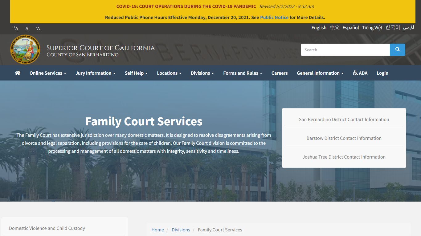 Family Court Services | Superior Court of California