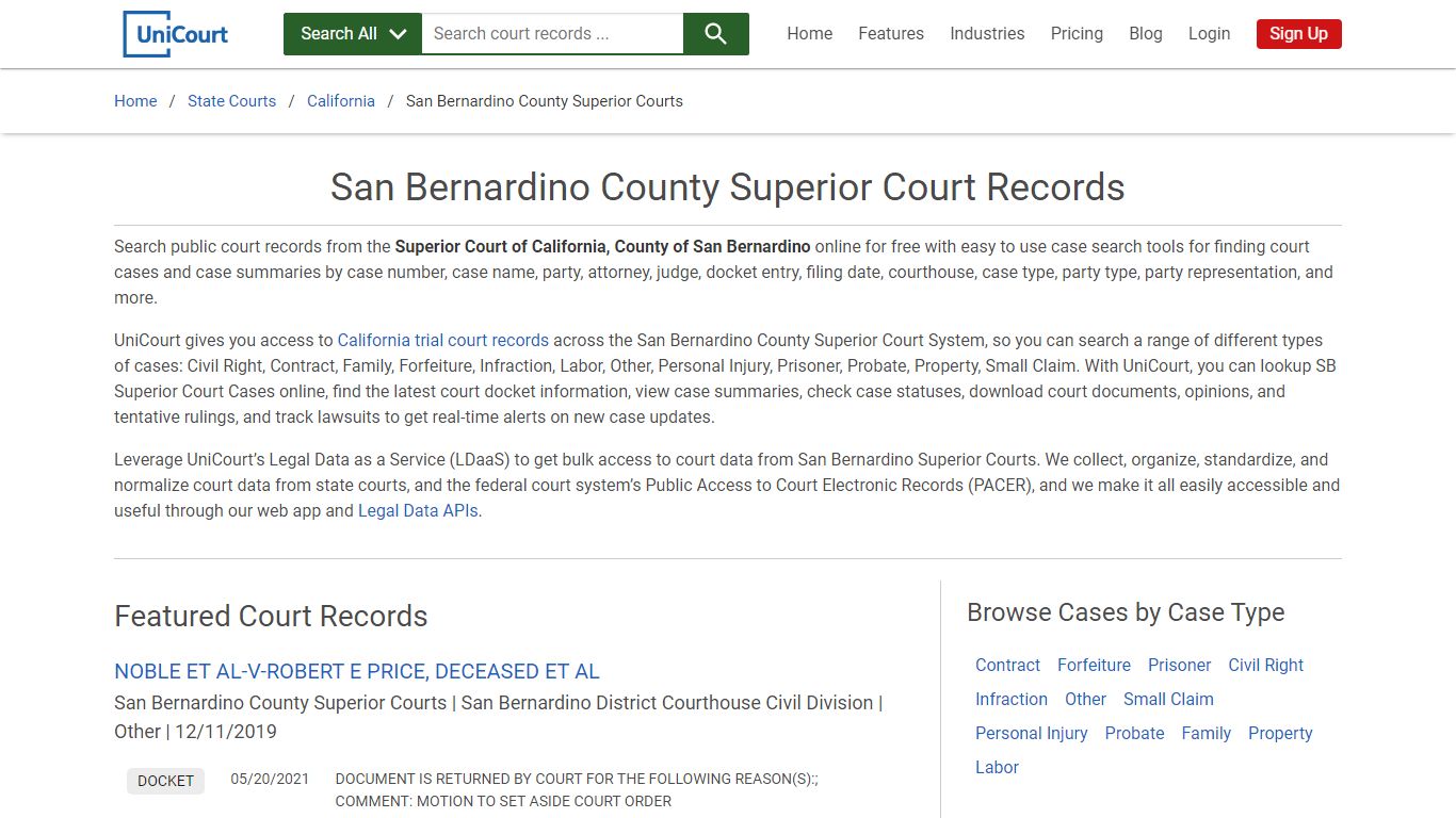 San Bernardino County Superior Court Records | California ...